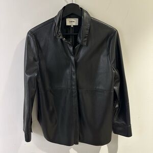 Nanushka Vegan Leather Shirt Black M